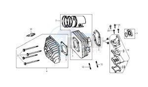 SHARK 50 E2 drawing CYLINDER MET PISTON / CYLINDER HEAD