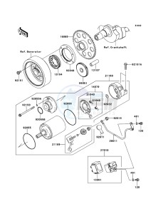 Z750R ZR750NCF UF (UK FA) XX (EU ME A(FRICA) drawing Starter Motor