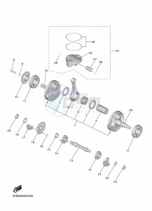 YZ250F (B7BG) drawing CRANKSHAFT & PISTON