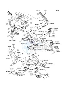 ER-6f ABS EX650DBF GB XX (EU ME A(FRICA) drawing Footrests