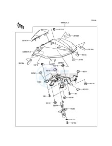 Z800 ABS ZR800BFF FR GB XX (EU ME A(FRICA) drawing Accessory(Single Seat Cover)