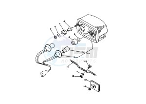 TDM 850 drawing TAILLIGHT