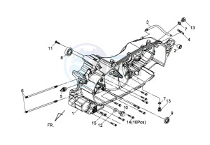 MAXSYM 400 EFI ABS drawing CRANKCASE LEFT