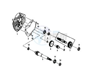 CROX 50 45KMH (L8 L9) EU EURO4 drawing DRIVESHAFTS