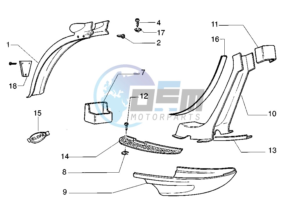 Side covers-Rear mudguard