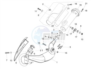 RS 50 RS4 50 2T E4 (APAC, EMEA) drawing Exhaust pipe