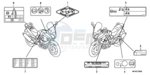 CBF1000AA UK - (E / MKH) drawing CAUTION LABEL