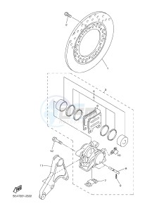 XJR1300C XJR 1300 (2PN3) drawing REAR BRAKE CALIPER