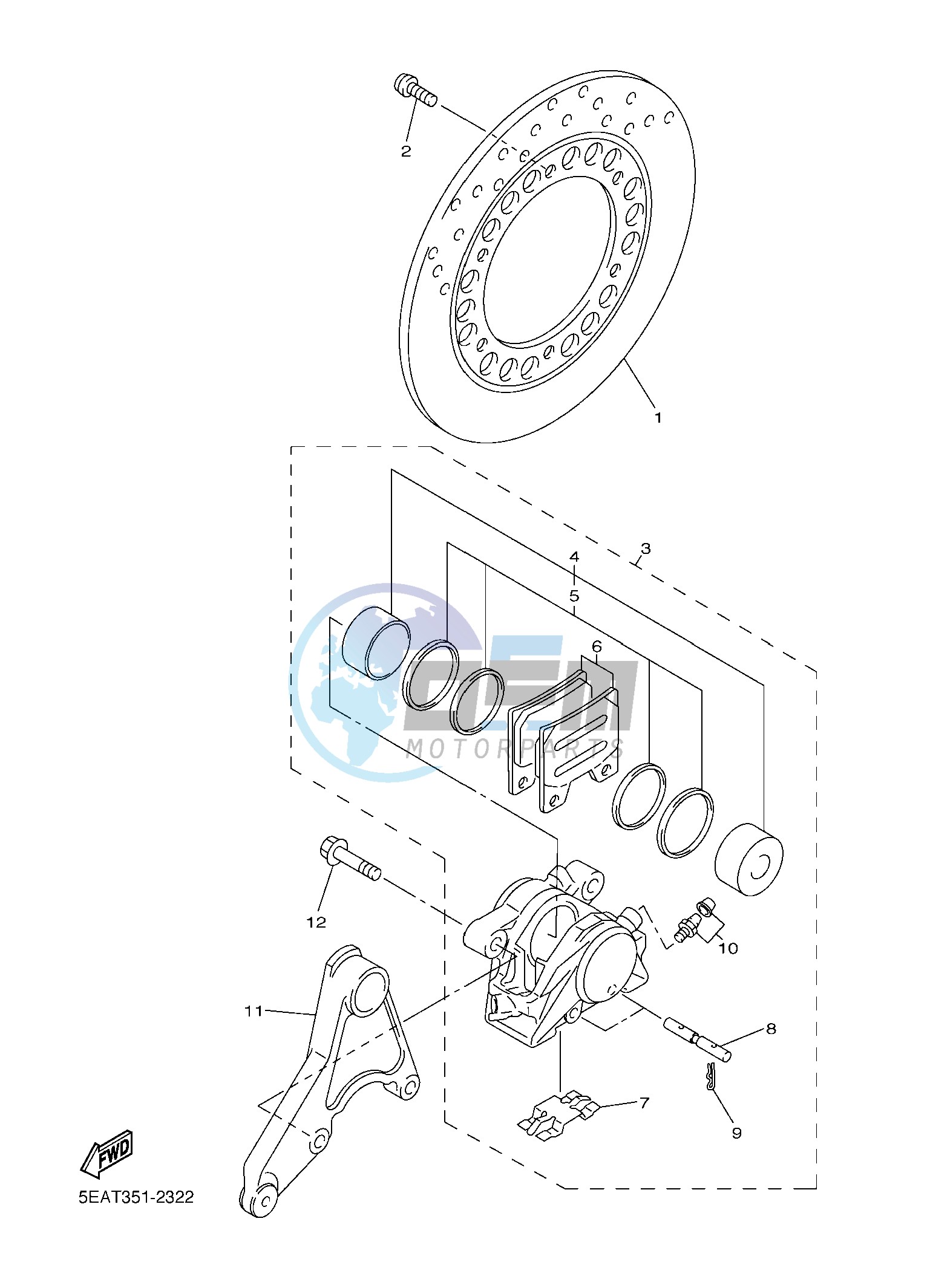 REAR BRAKE CALIPER