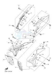 WR250F (2GB7 2GB8 2GB9) drawing SIDE COVER