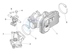 GTV 250 ie USA drawing Throttle body - Injector - Union pipe