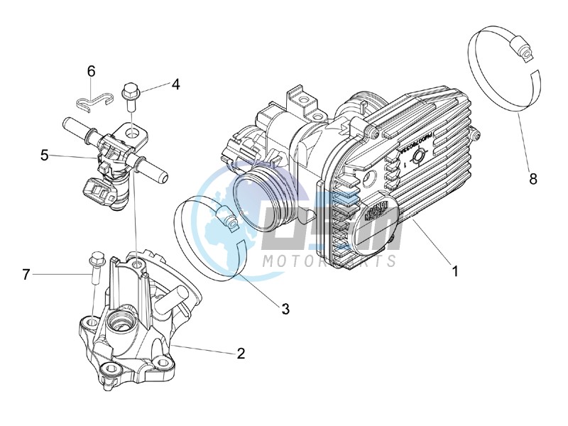 Throttle body - Injector - Union pipe