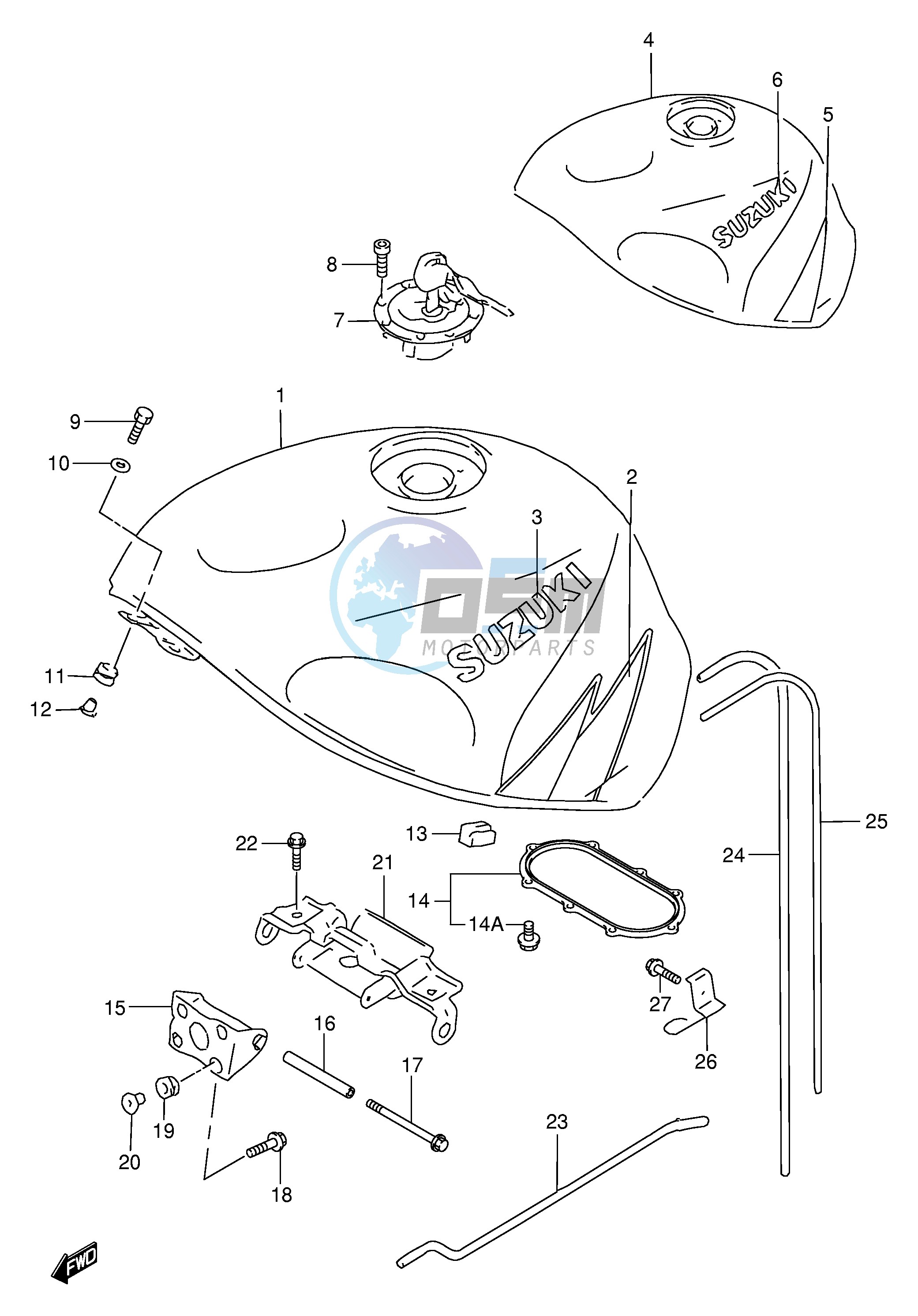 FUEL TANK (MODEL W)