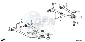 TRX250TMH Europe Direct - (ED) drawing FRONT ARM