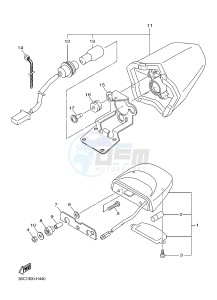 XJ6N 600 XJ6-N (NAKED) (B611 B612) drawing TAILLIGHT