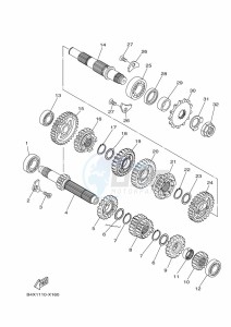 YZ125 (B4XA) drawing TRANSMISSION