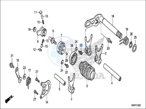 CRF250RH Europe Direct - (ED) drawing GEARSHIFT DRUM