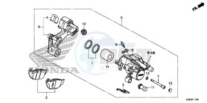 MSX125D MSX125 UK - (E) drawing REAR BRAKE CALIPER