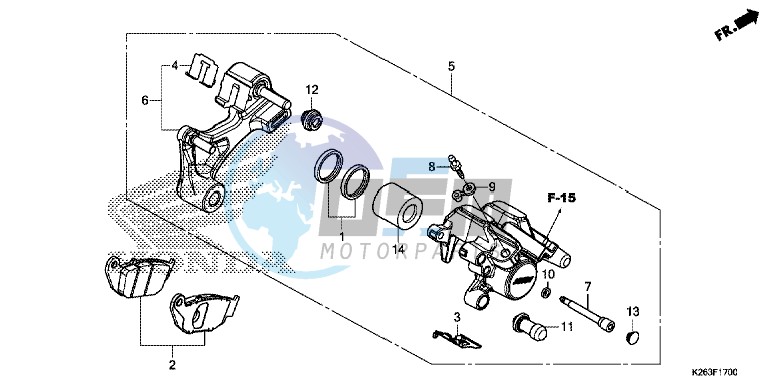 REAR BRAKE CALIPER