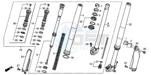 CRF250R drawing FRONT FORK