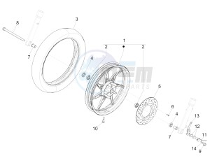 LIBERTY IGET 50 4T 3V NO ABS (NAFTA) drawing Front wheel