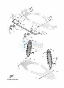 YXF850E YXF85WPAM (BARE) drawing REAR SUSPENSION