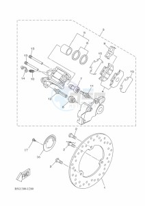 YZF125-A YZF-R125 (B5G2) drawing REAR BRAKE CALIPER