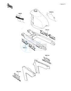 KX 250 C [KX250] (C1) [KX250] drawing LABELS -- 83 KX250-C1- -