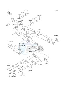 KDX200 H (H6F) 80 H6F drawing SWINGARM