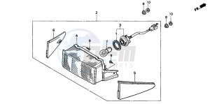 CB250P drawing TAILLIGHT