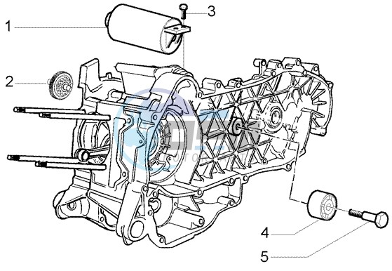 Electric starter-damper pulley