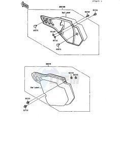 KX 125 G [KX125] (G1) [KX125] drawing SIDE COVERS