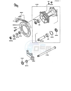 KX 125 G [KX125] (G1) [KX125] drawing REAR HUB