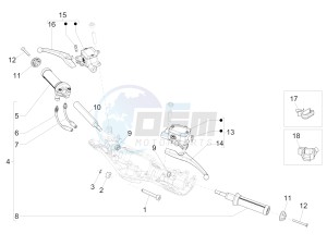 946 ARMANI 150 4T 3V ABS E3 (APAC) drawing Handlebars - Master cil.