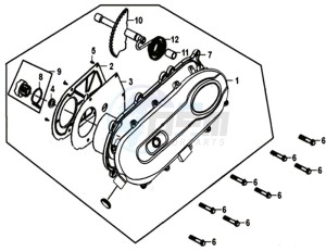 CROX 50 25KMH (L8 L9) NL EURO4 drawing L. CRANK CASE COVER