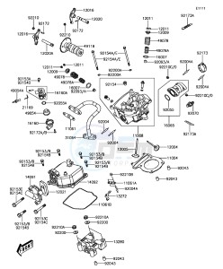 BRUTE FORCE 300 KVF300CFF EU drawing Cylinder Head