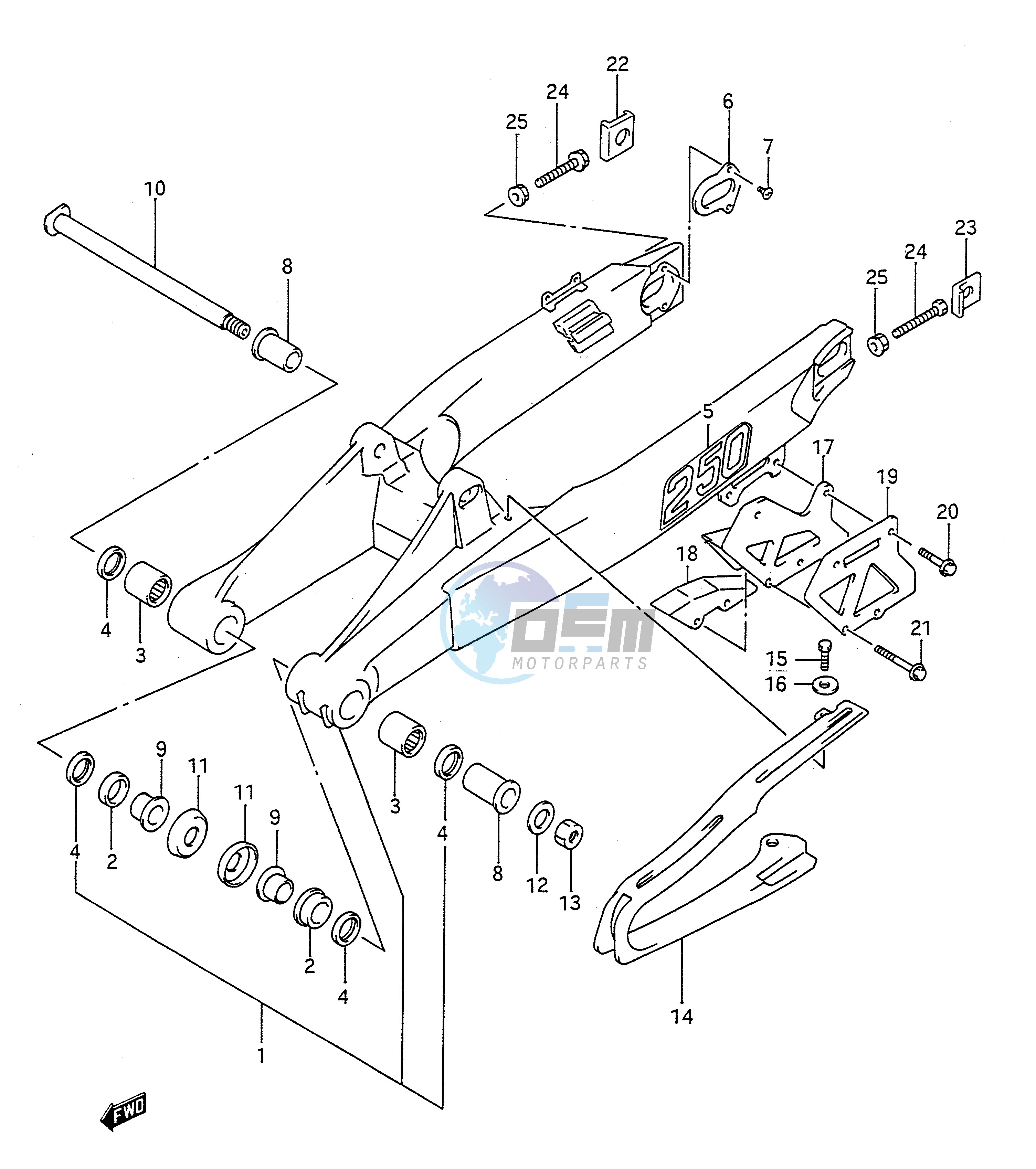 REAR SWINGING ARM (MODEL N)