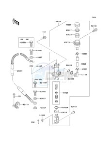 KX 125 L (L4) drawing REAR MASTER CYLINDER