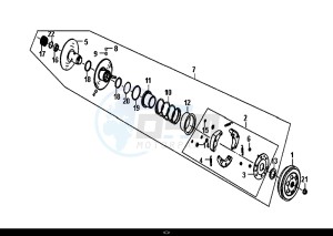 CROX 50 (45Km/h) (AE05WA-EU) (E4) (L8-M0) drawing DRIVEN PULLEY ASSY