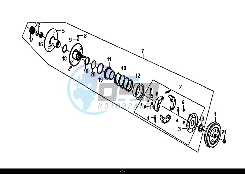 DRIVEN PULLEY ASSY