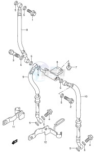 GSX750 (E4) drawing FRONT BRAKE HOSE