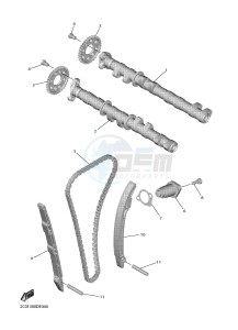 YZF-R6 YZF600 R6 (BN64) drawing CAMSHAFT & CHAIN