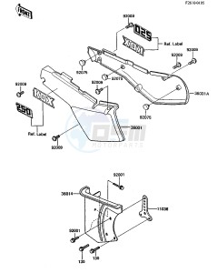 KDX 250 B [KDX250] (B3-B4) [KDX250] drawing SIDE COVERS_CHAIN COVER