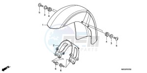 VT750CA9 Australia - (U / MME SPC) drawing FRONT FENDER