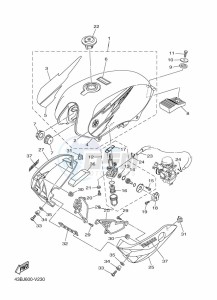 YBR125EGS (43BJ) drawing FUEL TANK