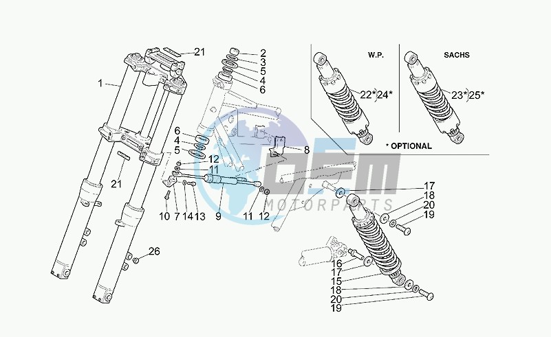 Front/rear shock absorber