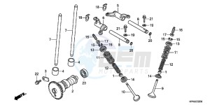 TRX420TEC TRX420 ED drawing CAMSHAFT/ VALVE