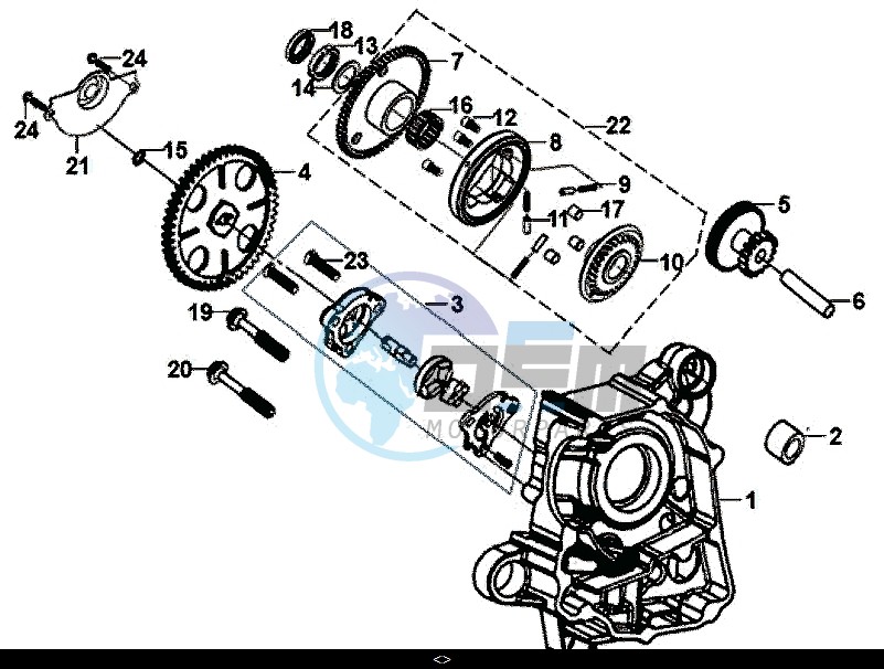 R CRANK CASE-OIL PUMP ASSY