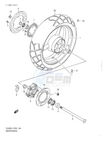 DL650 ABS V-STROM EU-UK drawing REAR WHEEL