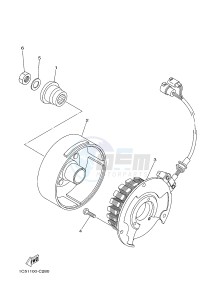 YFM125A YFM125GD GRIZZLY 125 (1PY5 1PY6) drawing GENERATOR